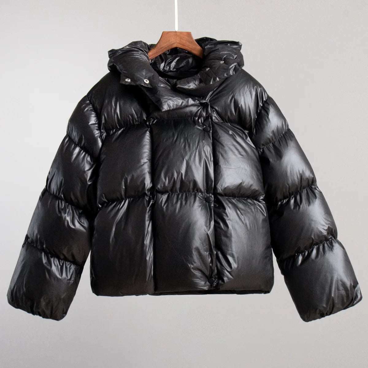 Autumn Winter Warm Coat Thick Parkas Long Sleeve Parkas Female Street Fashion Hoodies Woman's Cotton-padded Jacket