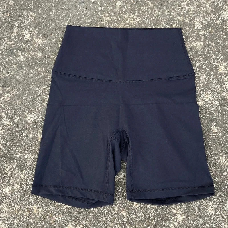 High Waist Seamless Yoga Shorts with Pocket