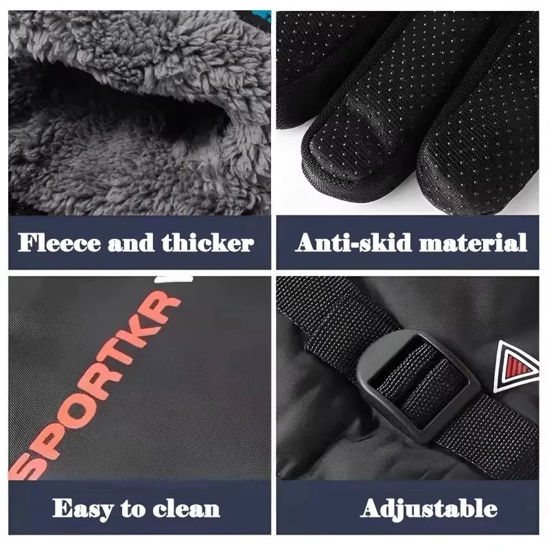 Winter Outdoor Warm Thermal Cycling Gloves Waterproof Antislip Sports Ski Cycling Motocycle Warm Glove Unisex Moto Accessories