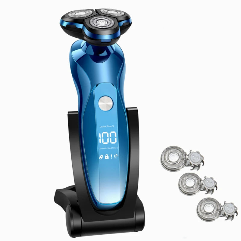 ZOZEN Electric Shaver Rotary Shaver Electric Razor Beard Trimmer Body Hair Cutting Shaving Machine Clipper for Men Waterproof