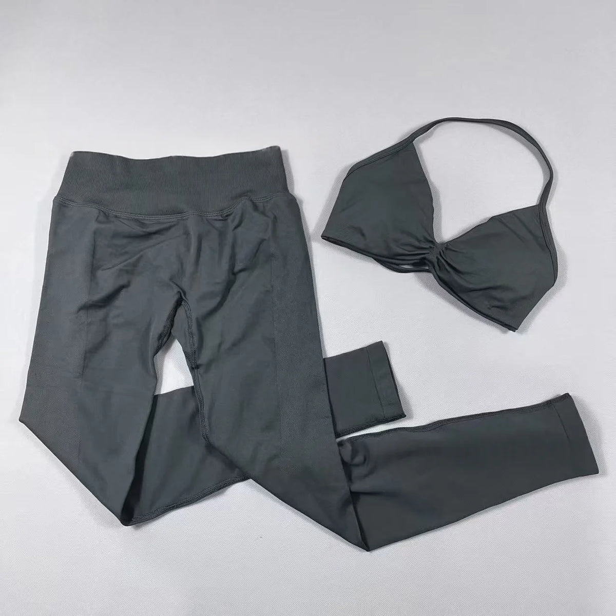 Seamless Halter Neck Yoga Set, 2 Piece