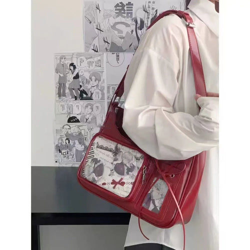 Y2k Harajuku Shoulder Bag Women Korean Transparent Ita Bag School