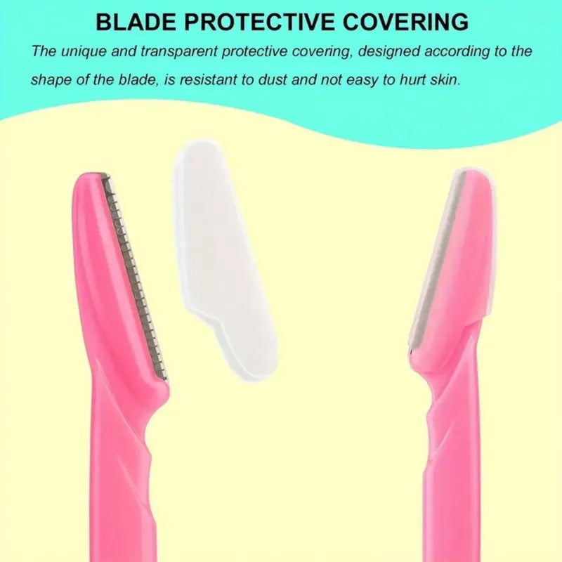 Eyebrow Trimmer 12/30/40/66PCS Brown Eyebrow Razor Safe Face Body Hair Removal Shaver Blades Woman Eyebrow Shaping Knife Razors
