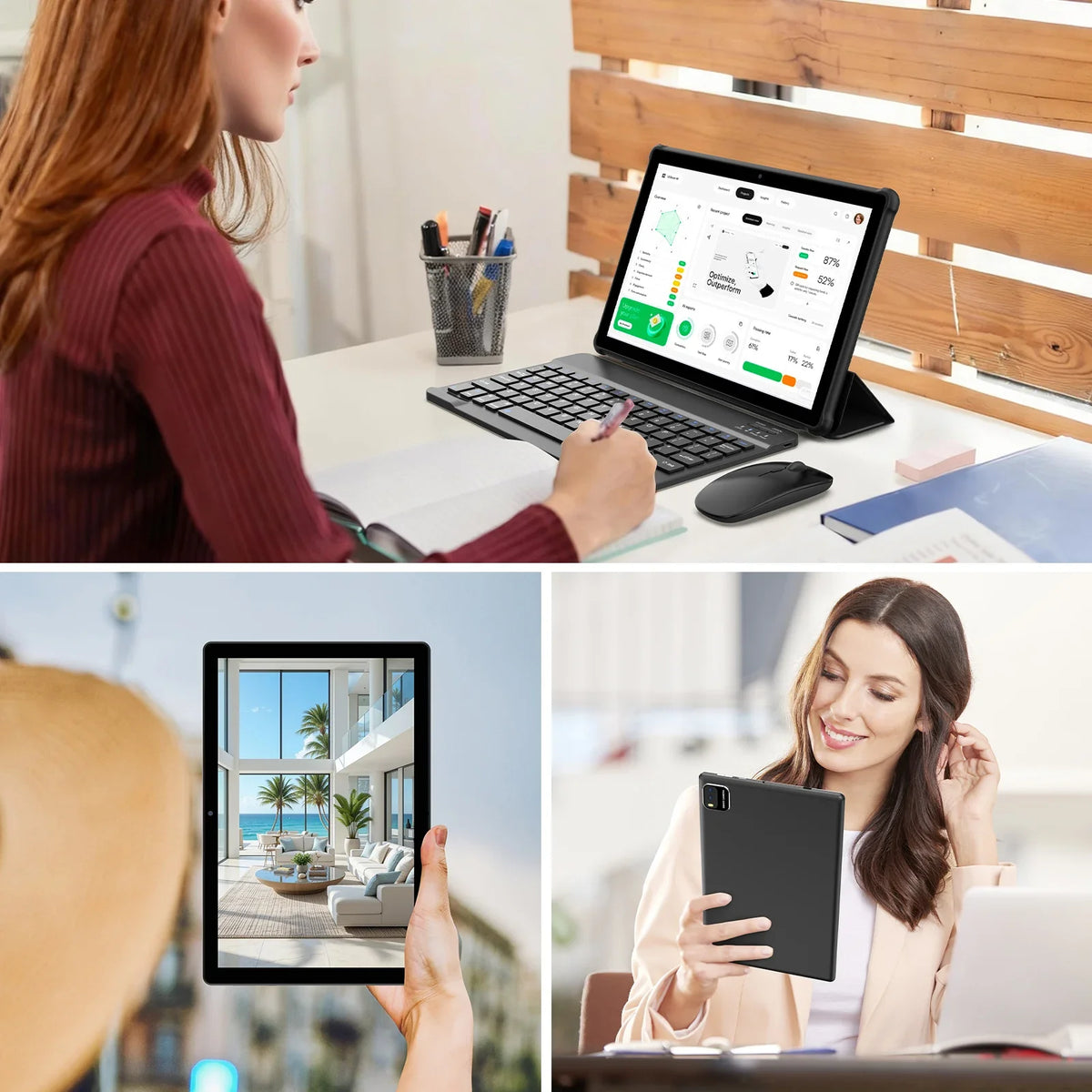2026 Model (Upgraded Version) | 10.1-inch Android 16 Tablet | Quad-core Processor | 12GB (3GB + 9GB) RAM + 64GB ROM | Wi-Fi 6