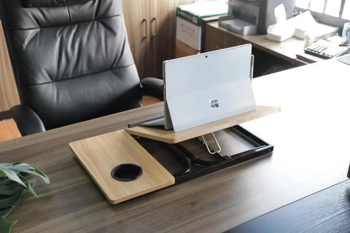 Laptop Desk On The Bed 5 gear Lifting Adjustable Laptop Table with Cup Holder Simple Computer Desk Working Reading