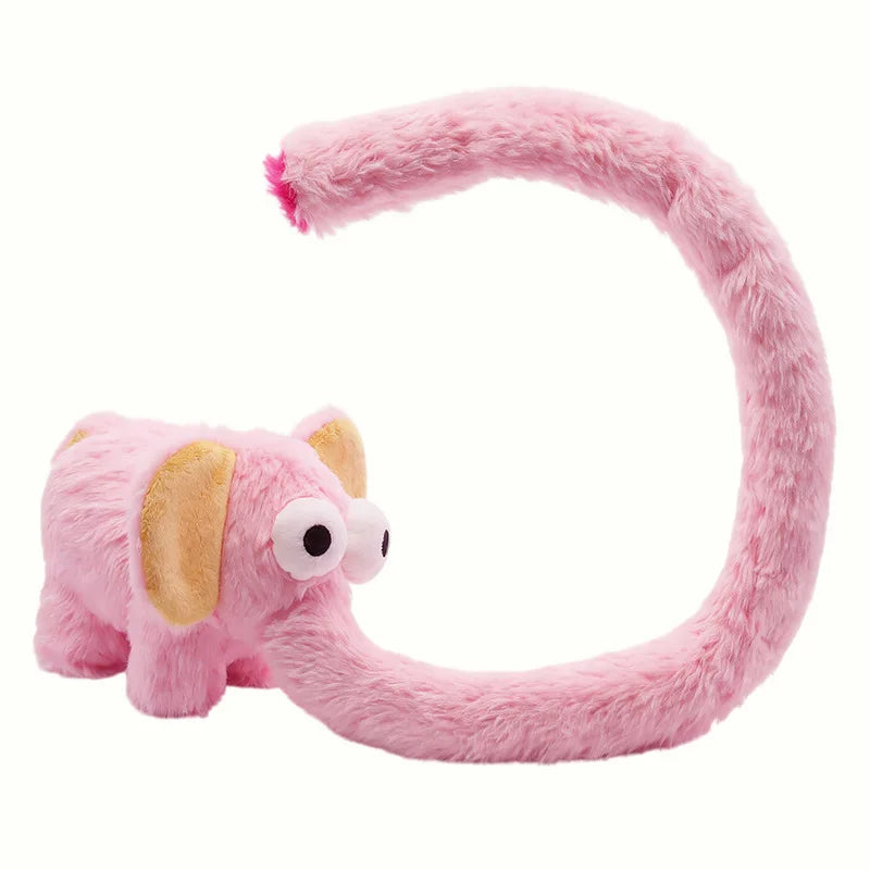 New dog toy: long-nosed elephant, makes sounds, interactive, self-amusing, relieves boredom, funny, cute, and educational for pe