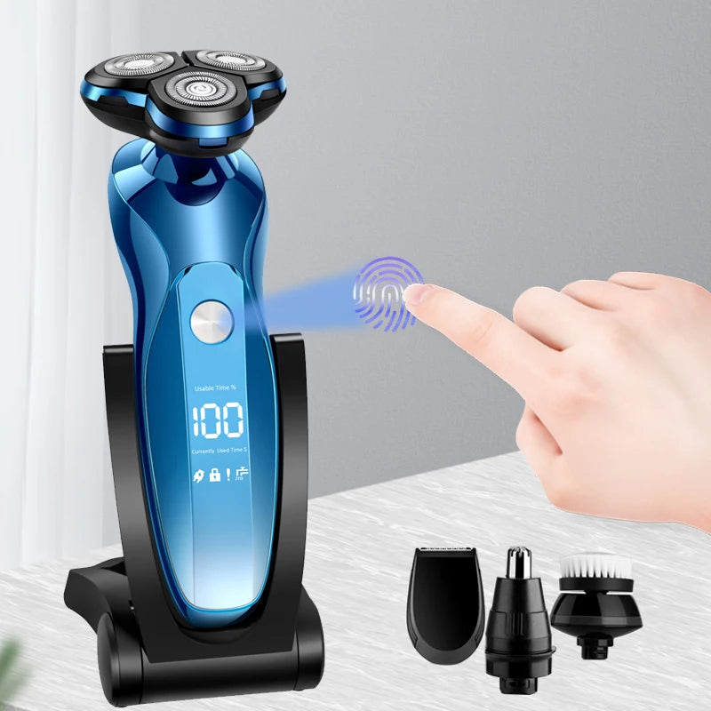 ZOZEN Electric Shaver Rotary Shaver Electric Razor Beard Trimmer Body Hair Cutting Shaving Machine Clipper for Men Waterproof