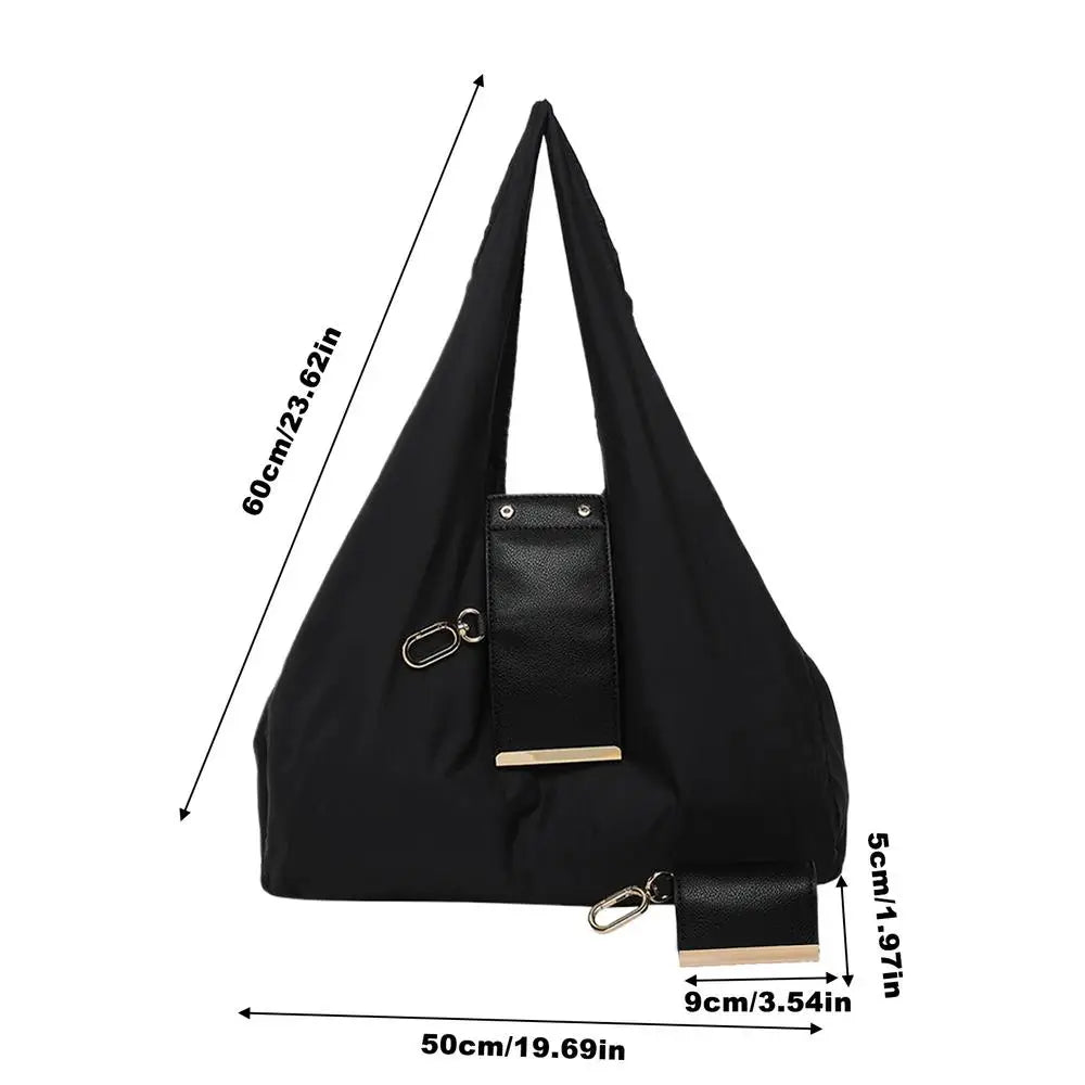 Tote Bag for Women PU Leather Trendy Purses Lightweight Expandable Key Ring Tote for Students Teachers Travel Outdoor School