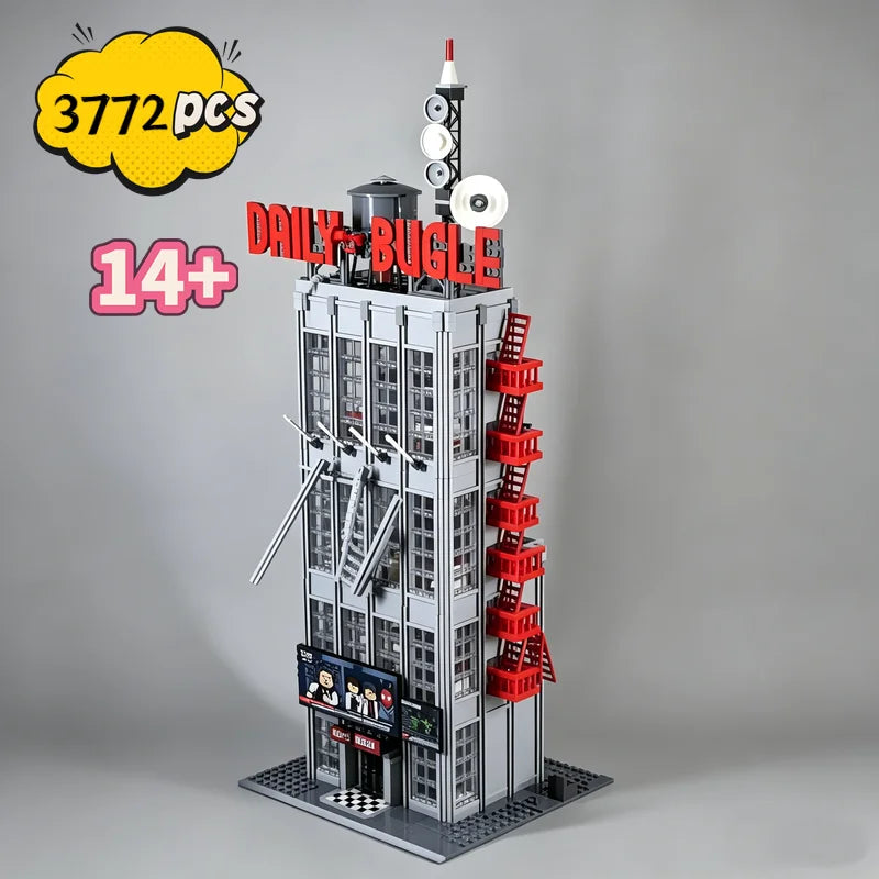new 3772PCS Bricks Daily Bugle Building Compatible MOC Building Blocks Anniversary Sets  Birthday Christmas Gifts