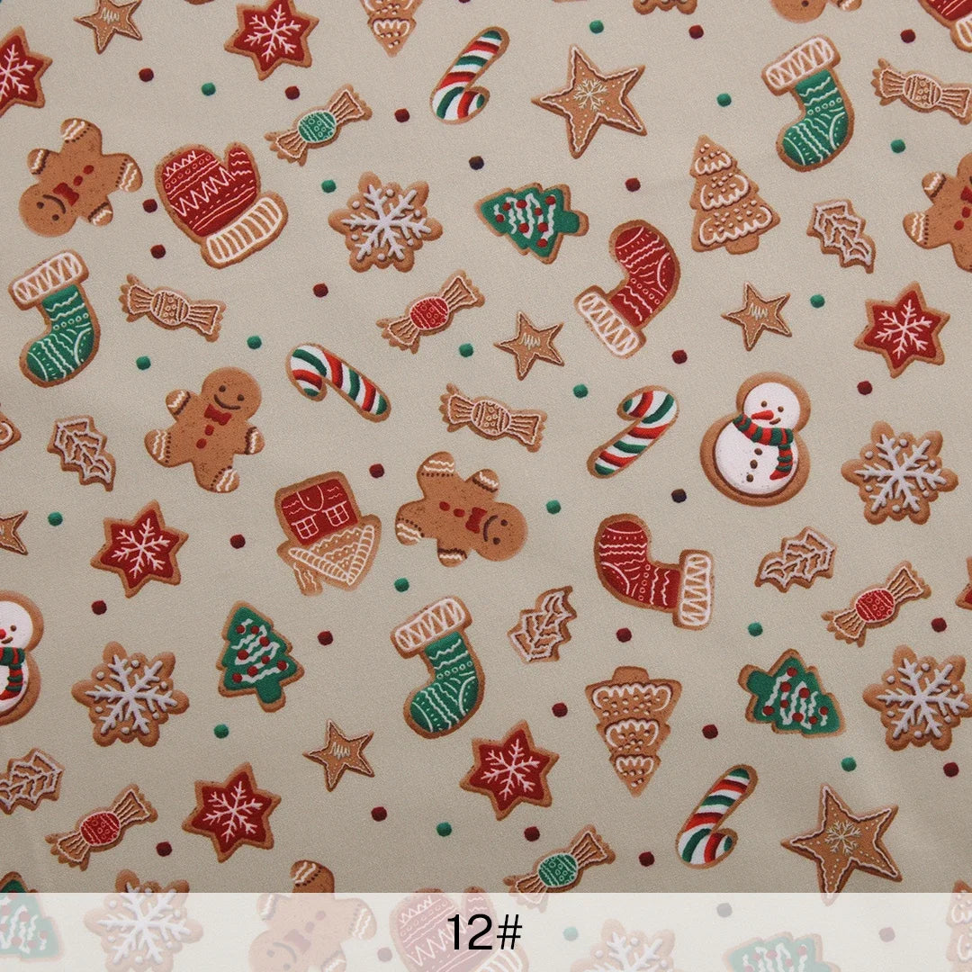 0.5/1/3/5m Christmas Fabric Cardinal Joyful Tradition Holiday Decor Bird, Snowflake, Holly Leaf Pattern DIY Crafts, Pet Clothing