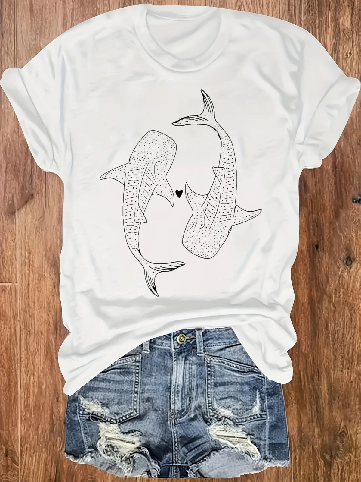 Women's plus size tank top Whale Shark Pattern Design Art Suitable for sports and daily wear summer fashion tops summer beach