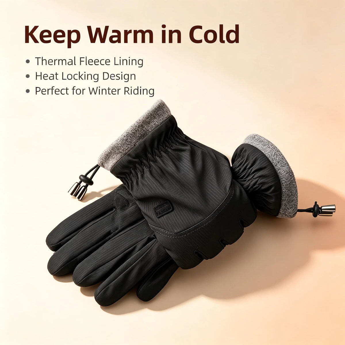 Winter Cycling Gloves Touch Screen Windproof Warm Thermal Motorcycle Bicycle Gloves for Men Women Outdoor Riding Hiking Running