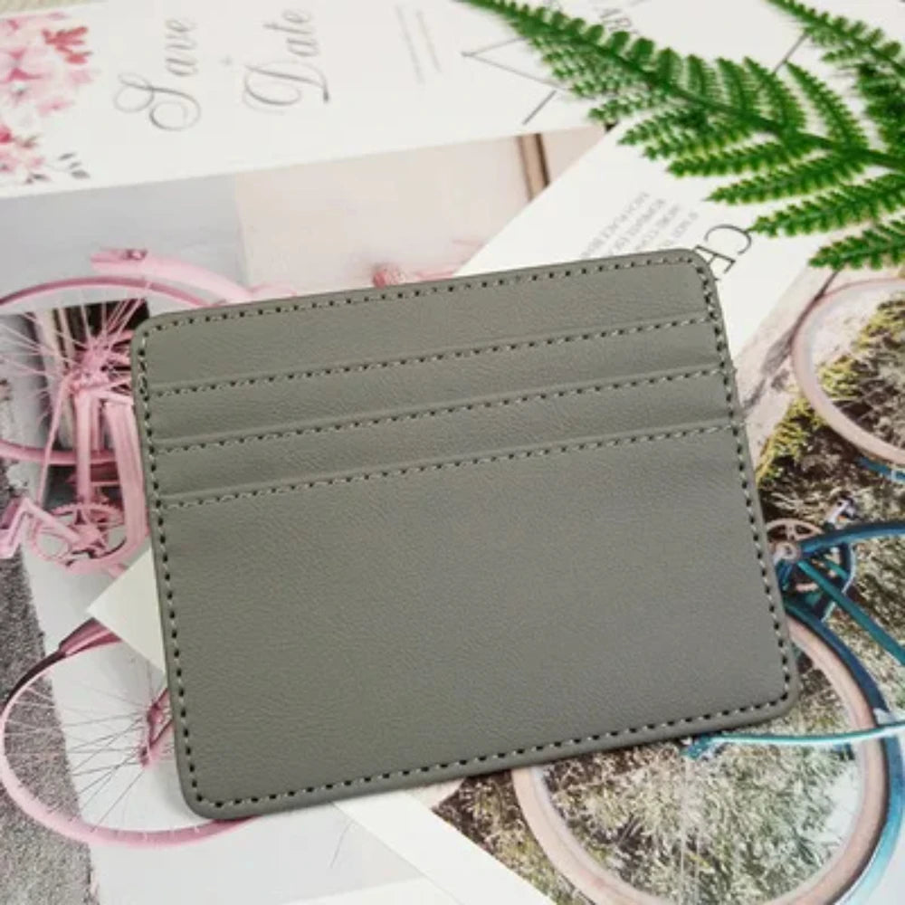 Ultra-thin Leather Mini Wallet Slim Bank Credit Card Holder Men's