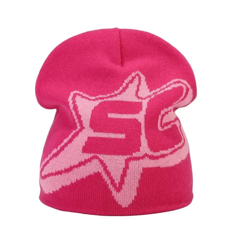 Y2K Letter Knitted Winter Autumn Beanie Cap Men Women Kanye Beanies Gorras Hombre Top Warm Skiing Hat Ear Hats Hip Hop Skullcap