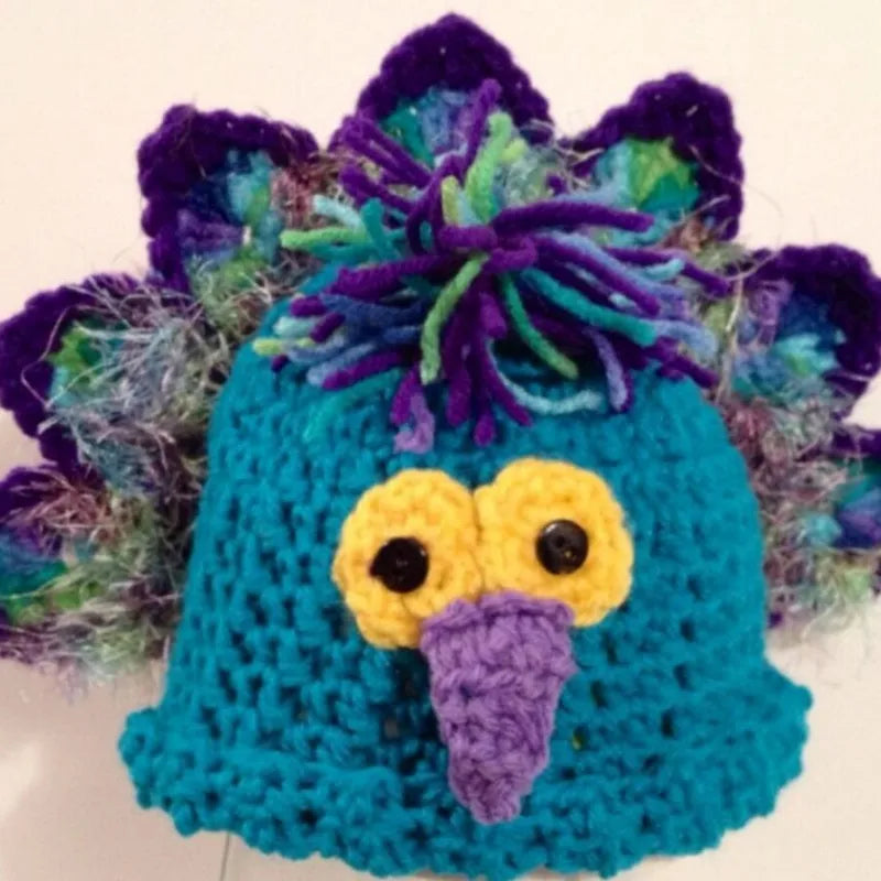 Family Thanksgiving Turkey Cartoon Pullover Hats - Cute Photo Scene Prop, Decorative Kids & Adult Headwear