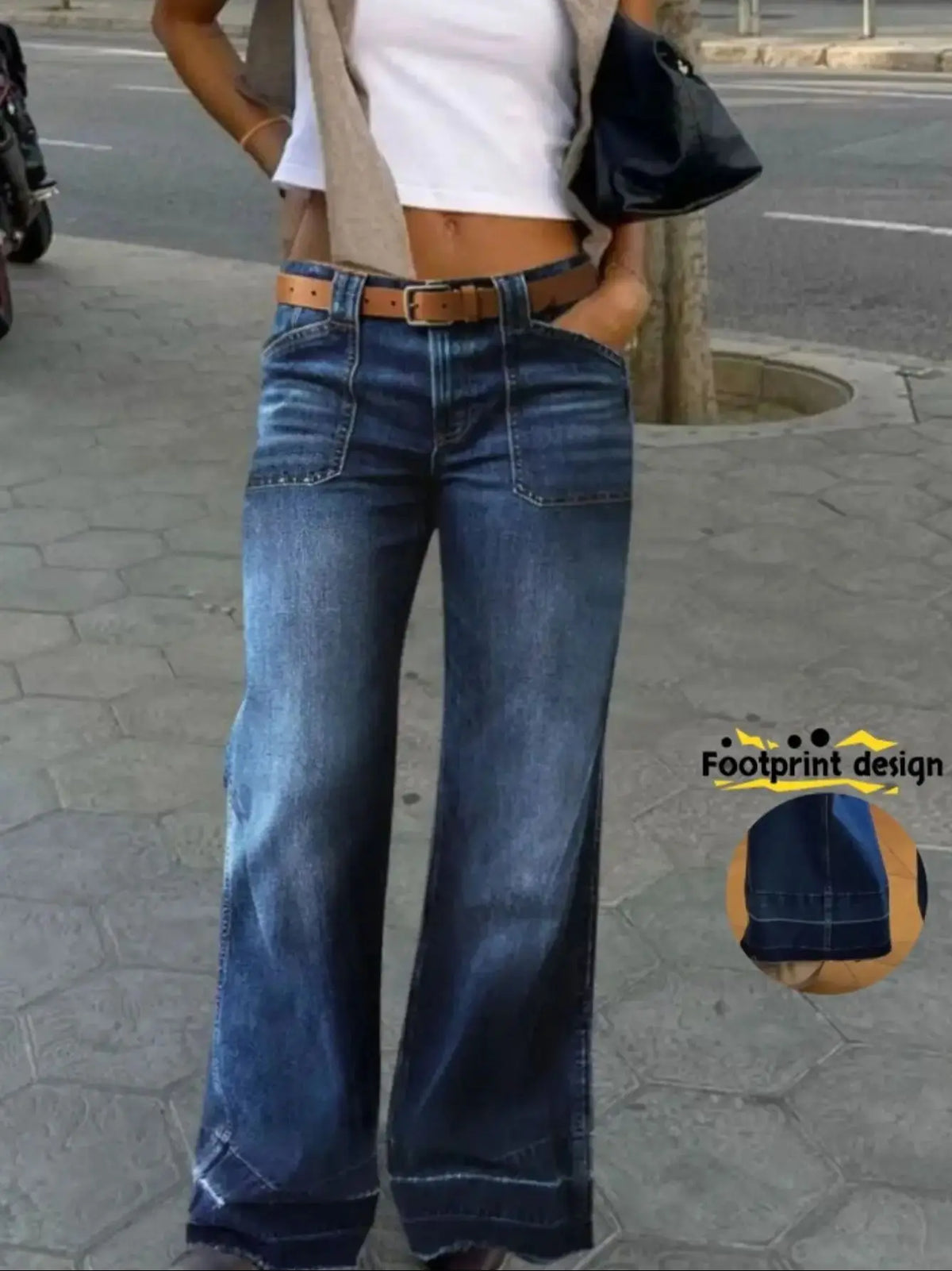 【HME】Jeans | Women’s High Waisted Wide Leg Jeans Baggy Loose Denim Pants Y2K Vintage Wash Streetwear Leg-Lengthening Trousers Aesthetic
