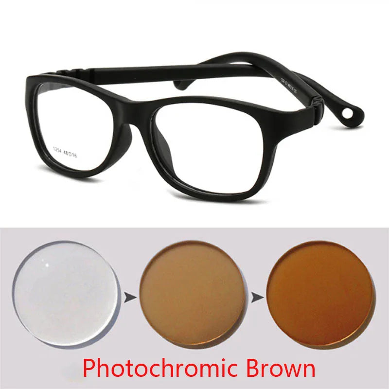 Anti Blue Light Kids Square Glasses Children Boy Girls Computer Prescription 3-10 years -0.5 -0.75 -1.0 -1.5 -2.0 -3.0 -4.0