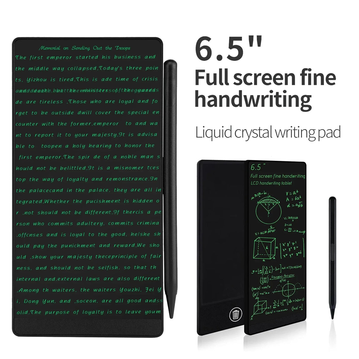 6.5 Inch LCD Electronic Writing Tablet Superfine Handwriting Full Screen Drawing Board Educational Notepad for Kids