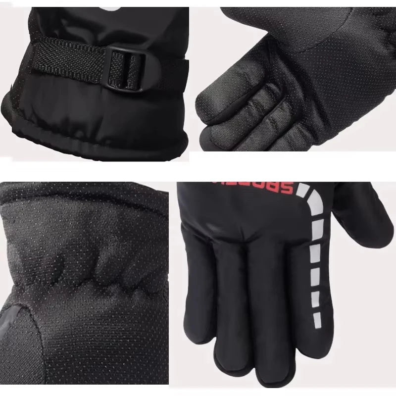Winter Outdoor Warm Thermal Cycling Gloves Waterproof Antislip Sports Ski Cycling Motocycle Warm Glove Unisex Moto Accessories