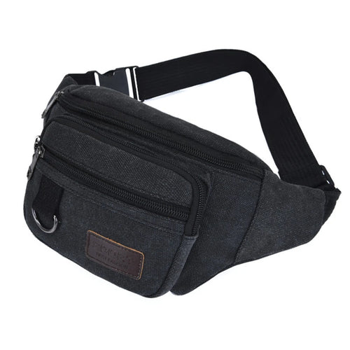 Chest Bag Canvas Waist Bag Women Men's Belt Bag Fashion Bum Bag Travel