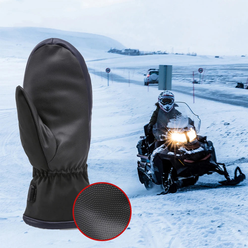 Electric Heating Gloves USB Charging Hand Warmer Gloves Waterproof 3