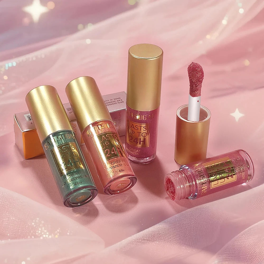Shiny and Delicate Lip Gloss, Long-Lasting and Not Easily Smudged, Naturally Glossy Lip Gloss