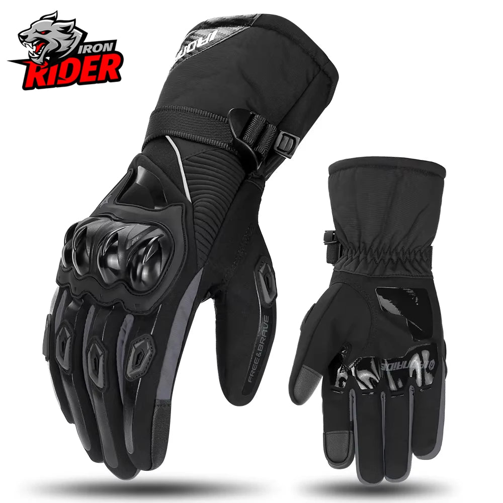 Motorcycle Winter Gloves Unisex Cold Weather Windproof Waterproof Motocross Gloves Lined Touchscreen Anti-Scratch Protection