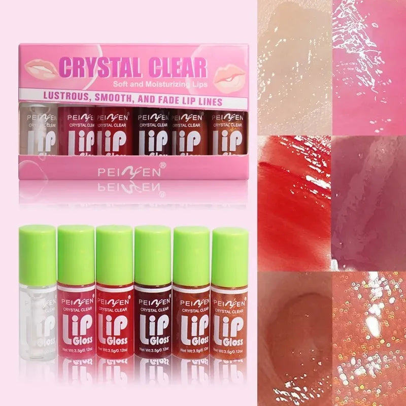 Moisturizing Lip Oil Gloss Set, 6 Pack
