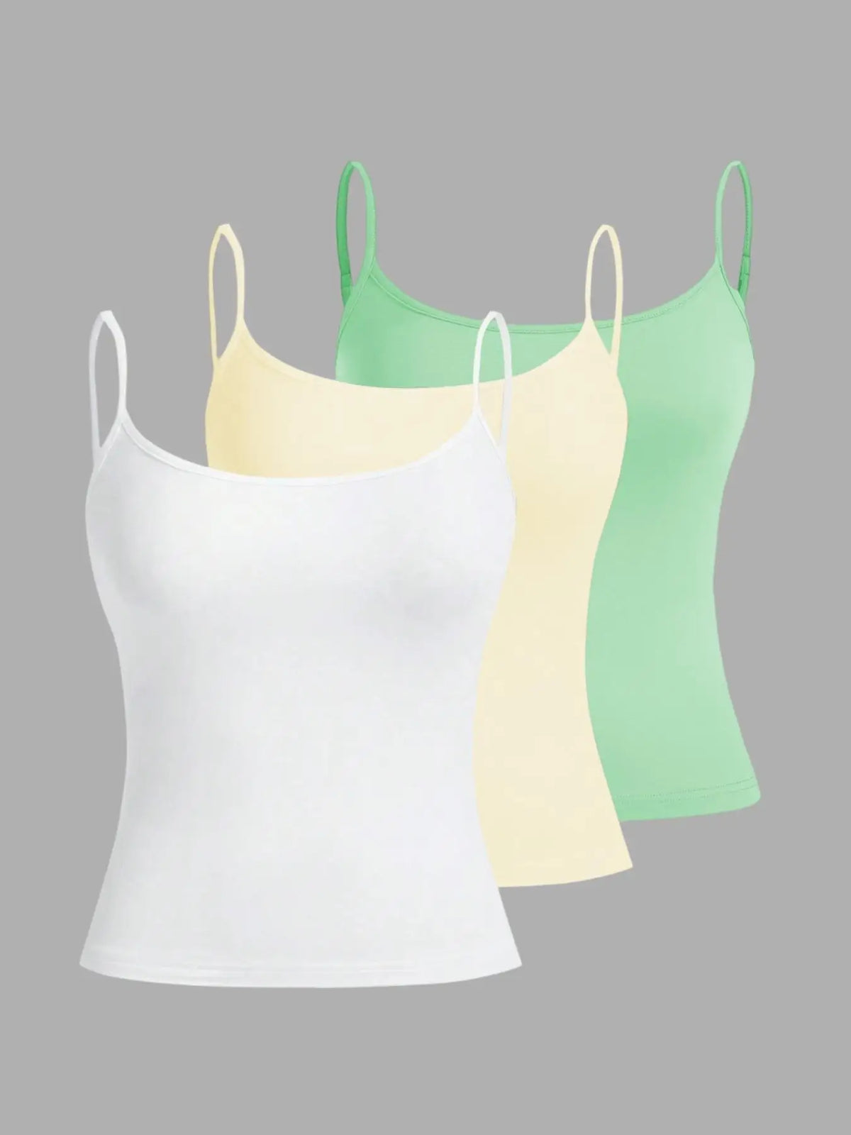 European and American Spring, Summer and Autumn Solid Color Daily Casual Adjustable Suspender Vest Three-Piece Set