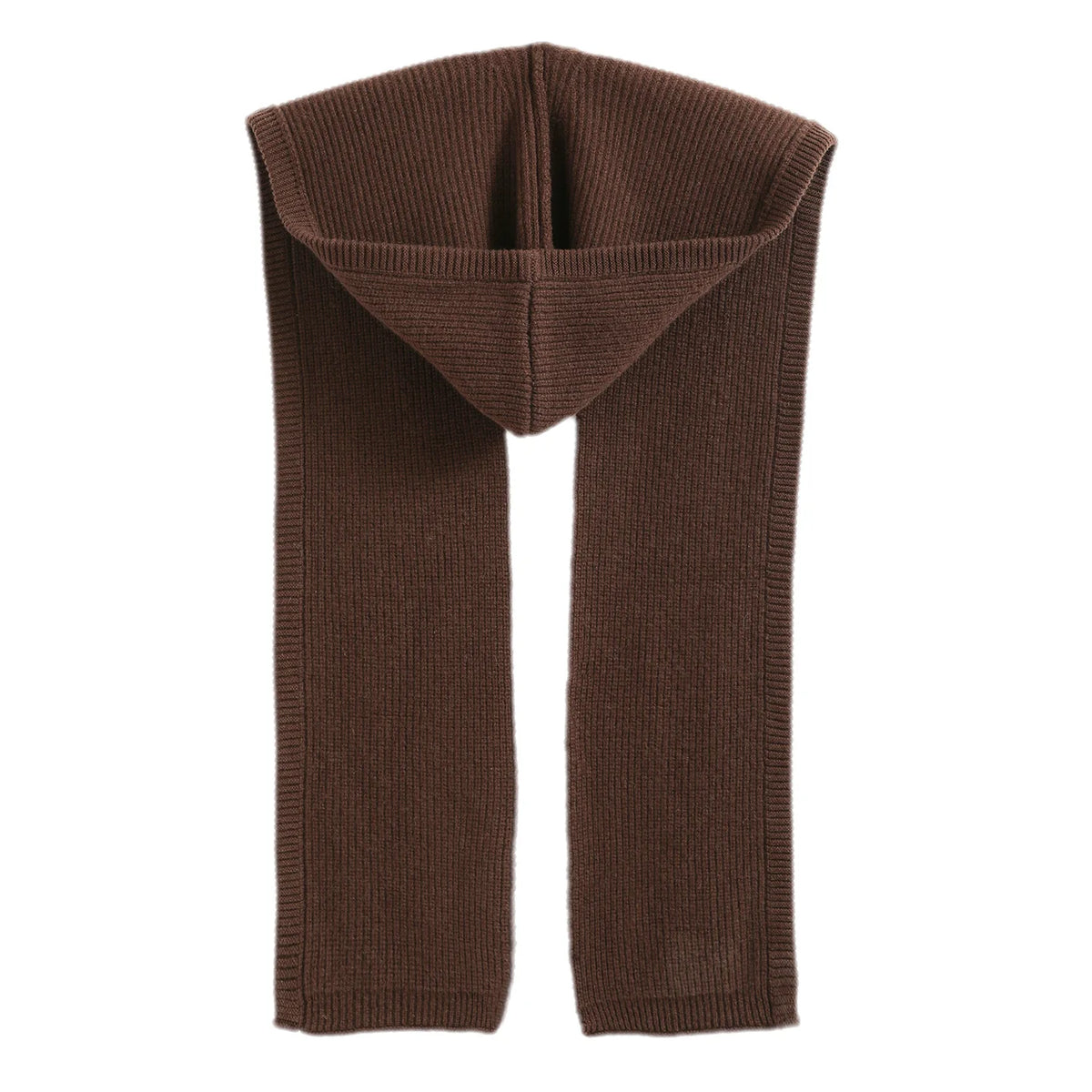 100%Wool Knitted Scarf Shawl For Women Winter Soft Warm Fashion Hooded Fake Collar Solid Multifunctional Neck Warmer Scarves