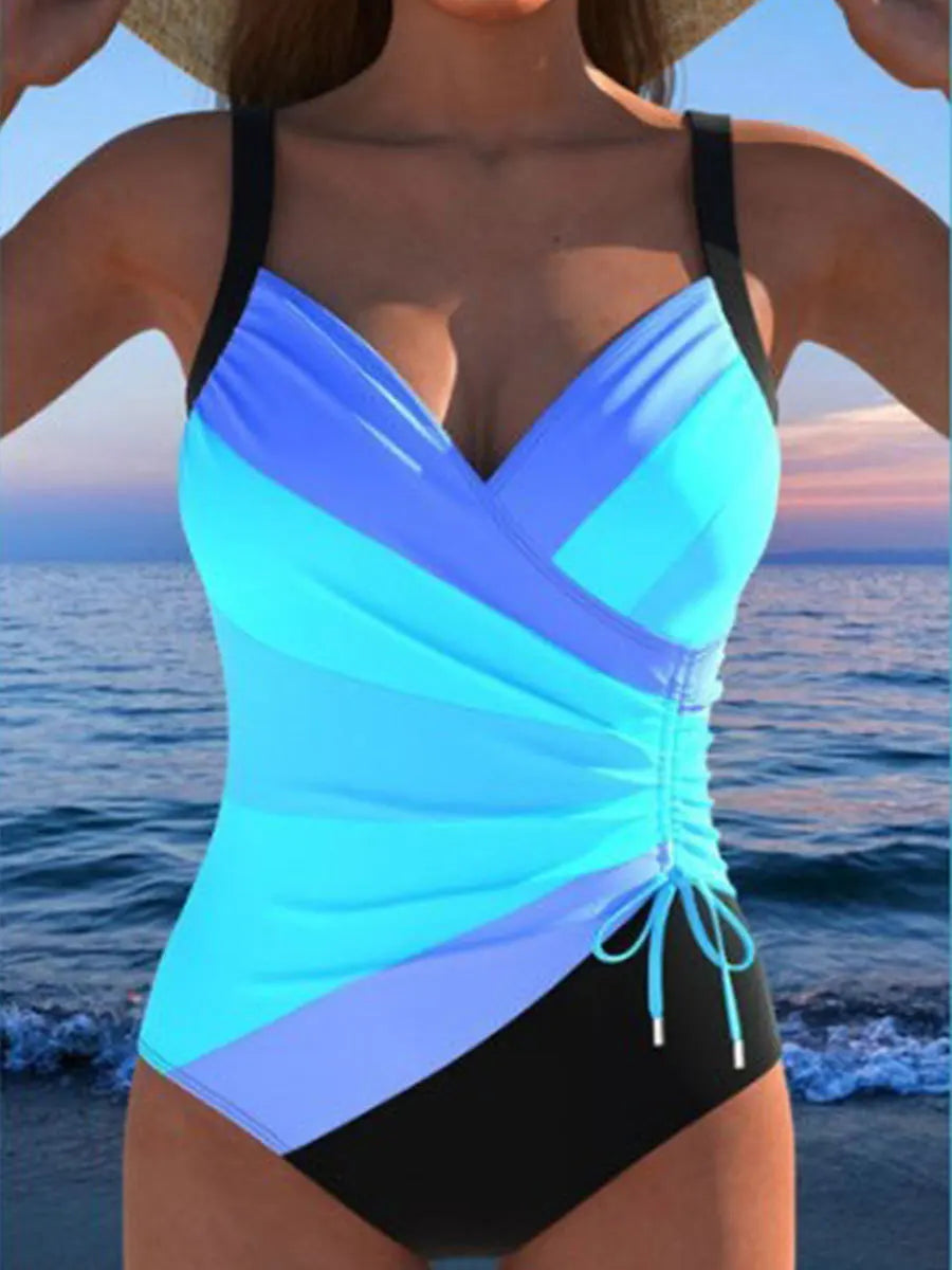 One-piece Bikini Swimsuit Beach Print Slim Fit Vacation Swimsuit  Trikini Swimwear Women Слитный Купальник Женск Monokini