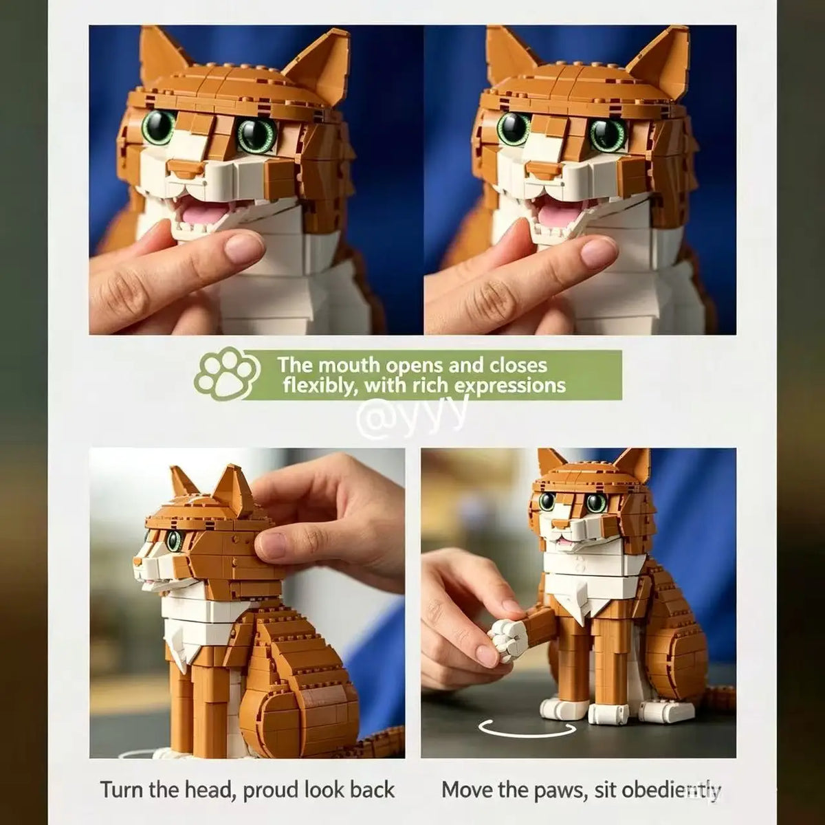 1755 Pieces of Orange Cat Orange Cat Pet Assembly Collection Ornaments Birthday Christmas Gift