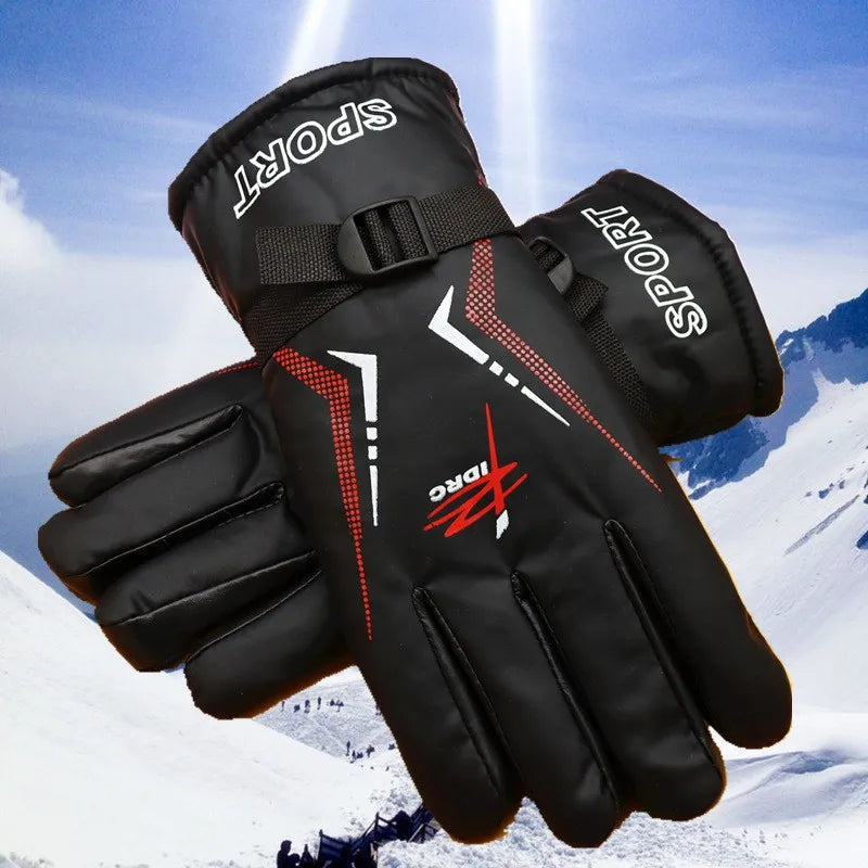 Winter Cycling Skiing Warm Gloves Fashionprinted Trend Finger Gloves Outdoor Sports Waterproof Gloves