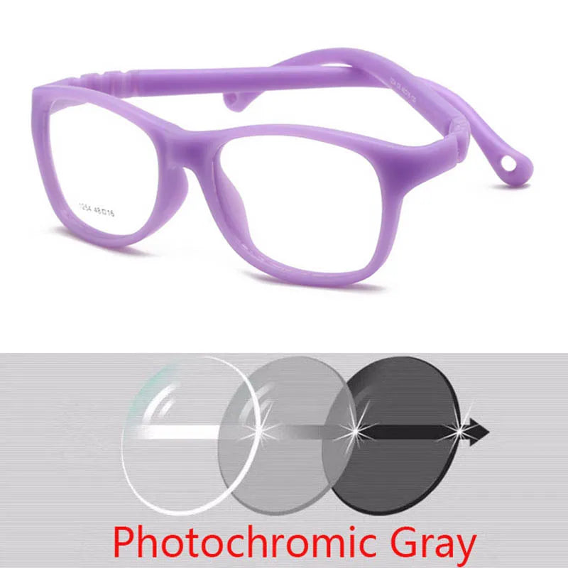 Anti Blue Light Kids Square Glasses Children Boy Girls Computer Prescription 3-10 years -0.5 -0.75 -1.0 -1.5 -2.0 -3.0 -4.0