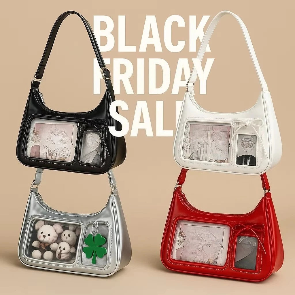 Y2k Harajuku Shoulder Bag Women Korean Transparent Ita Bag School