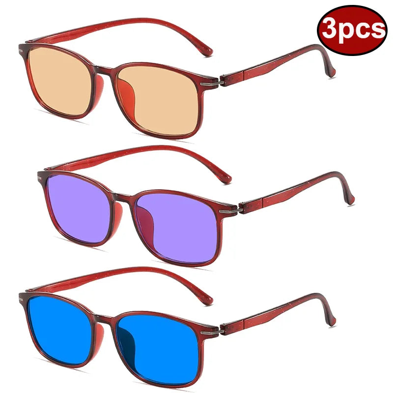 Blue Light Blocking Glasses for Men Women With Red Tinted Lens Computer Gaming Anti Fatigue Vintage Anti-Blue Light Sunglasses