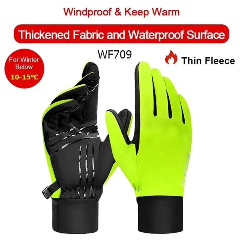 INBIKE Winter Fleece Cycling Gloves Warm Biking Glove for Riding for Men Women Bicycle Gloves Waterproof Touchscreen Accessori