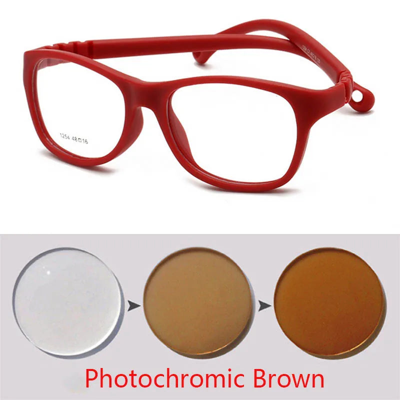 Anti Blue Light Kids Square Glasses Children Boy Girls Computer Prescription 3-10 years -0.5 -0.75 -1.0 -1.5 -2.0 -3.0 -4.0