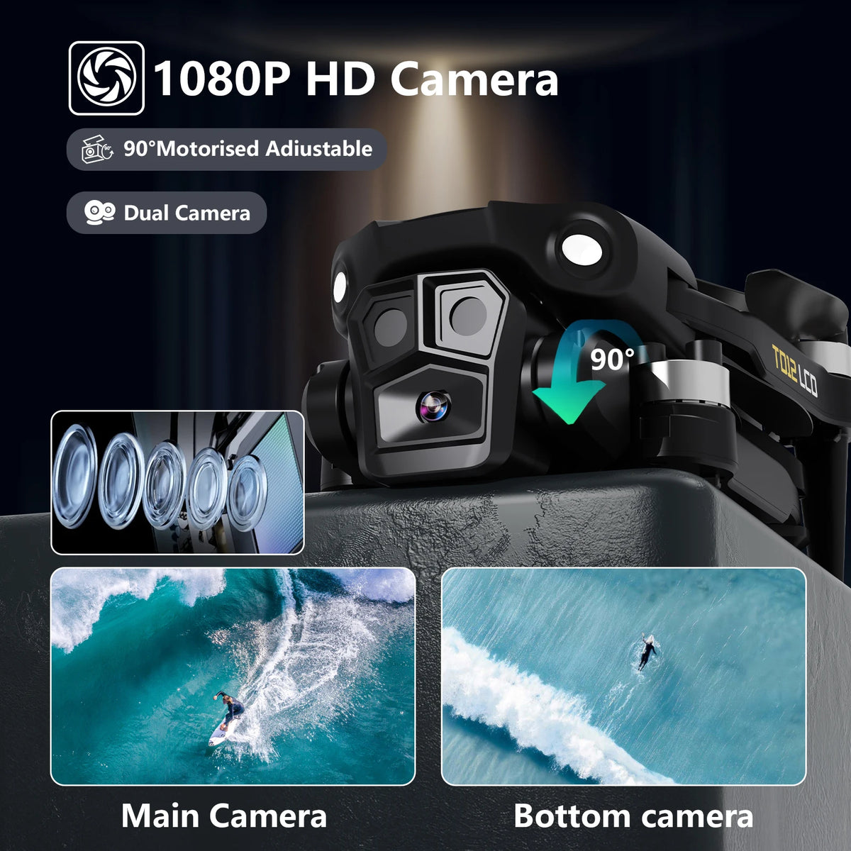 TD12LCD Brushless Camera Drone with LCD Controller