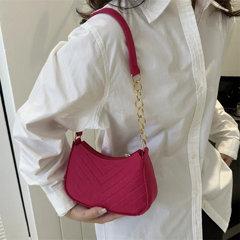 Mini Shoulder Bags for Women Fashion Felt Women's Bag Design Advanced