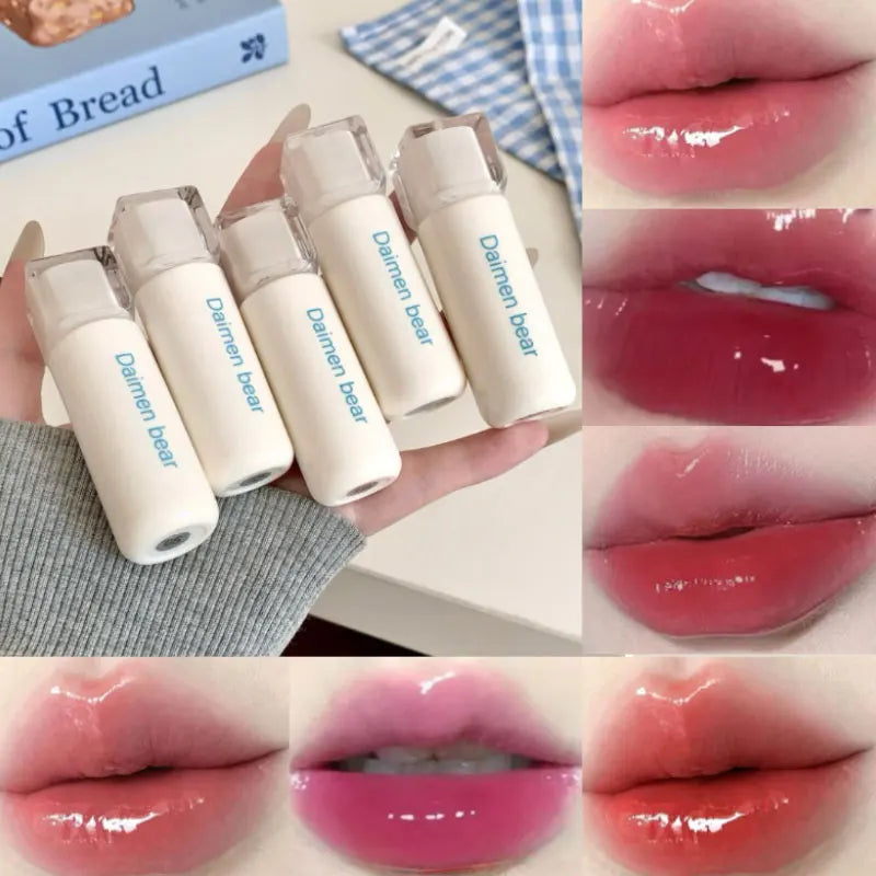 DaiMenBear Blue Oxygen Mirror Lip Gloss pseudo-natural Whitening for autumn and winter girls