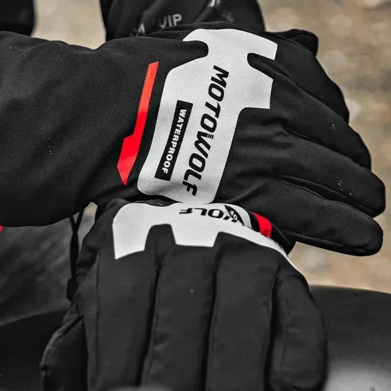 Winter Motorcycle Cycling Riding Gloves Covers Waterproof Rainproof Cover Windproof Warm Dirt Bike Simracing Rider Equipment Men