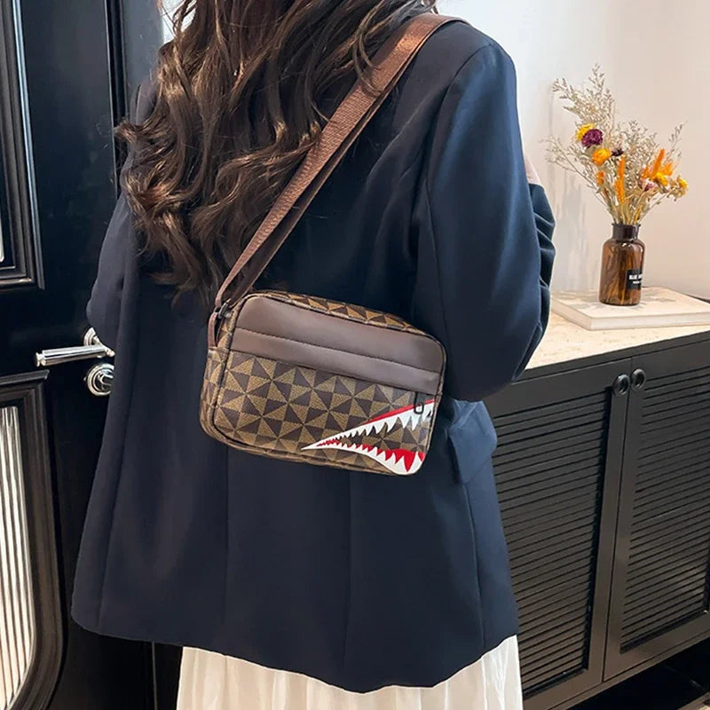 Creative Shark Mouth Crossbody Bag Simple Coin Purse Mobile Phone Bag
