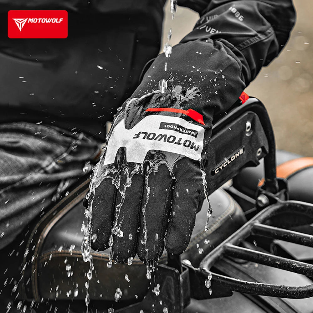 Winter Motorcycle Cycling Riding Gloves Covers Waterproof Rainproof Cover Windproof Warm Dirt Bike Simracing Rider Equipment Men
