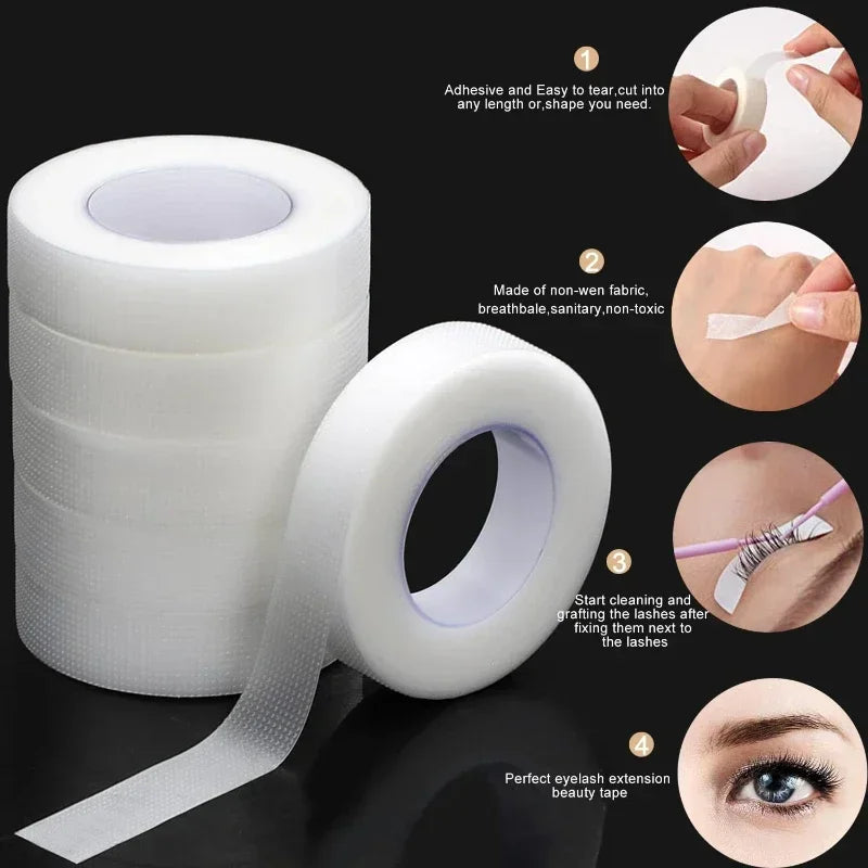 Transparent Micropore Breathable Fabric Eyelash Tape 9M 10 Yards Per Roll Gentle Adhesive Tape For Lash Extension Salon DIY Beauty Accessory