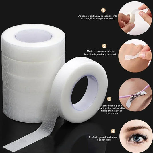 Transparent Micropore Breathable Fabric Eyelash Tape 9M 10 Yards Per Roll Gentle Adhesive Tape For Lash Extension Salon DIY Beauty Accessory