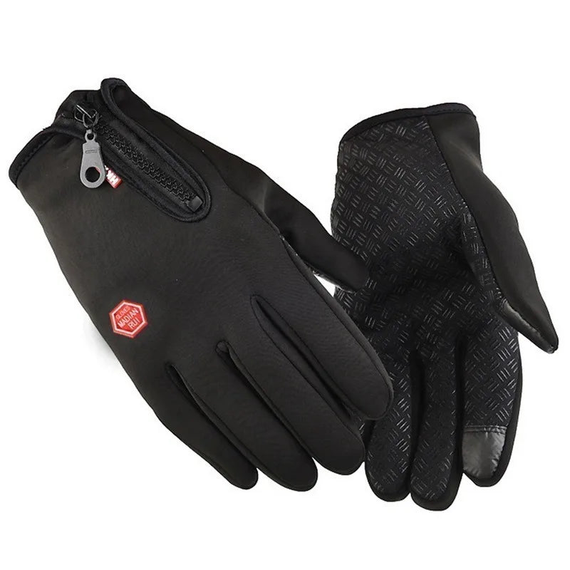 Winter Warm Cycling Gloves Bicycle Warm Touchscreen Full Finger Glove Waterproof Outdoor Bike Skiing Fishing Motorcycle Riding