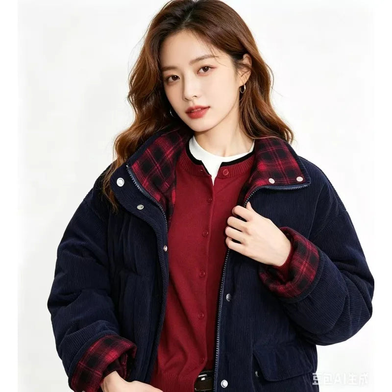 Winter Reversible Coats Long Hooded Jackets Reversible Sherpa Fleece Warm Outerwear for Cold Winter