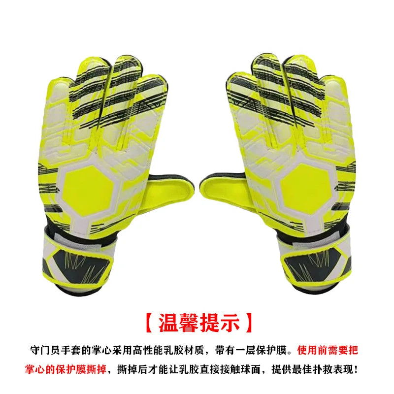 Professional Soccer Goalkeeper Gloves With Finger Save Guards, Thickened Anti Slip Latex Goalie Gloves For Adults Kids Men Women