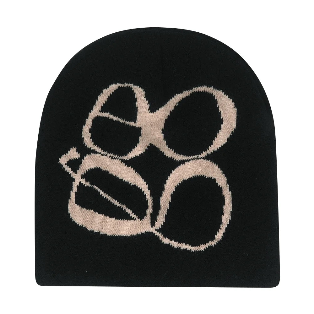 Y2K Letter Knitted Winter Autumn Beanie Cap Men Women Kanye Beanies Gorras Hombre Top Warm Skiing Hat Ear Hats Hip Hop Skullcap